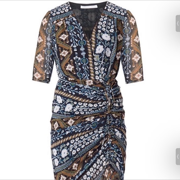 VERONICA BEARD Perla Dress in Army Combo Sz S/4 - Picture 5 of 5